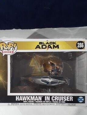 Funko Hawkman Pop! Rides Figure with Gold Helmet and Silver Cruiser